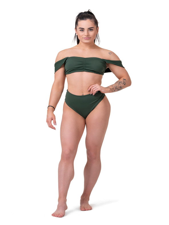Nebbia Top bikini Miami retro 553 S, verde scuro