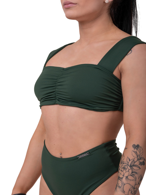 Nebbia Top bikini Miami retro 553 S, verde scuro