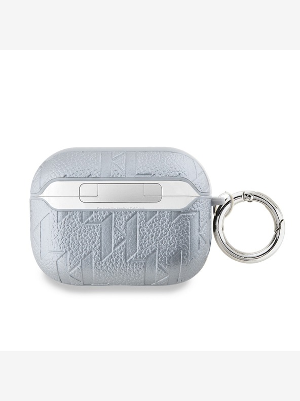 Karl Lagerfeld Karl Lagerfeld Custodia in PU a rilievo per AirPods Pro 2 Argento