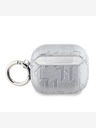 Karl Lagerfeld Custodia in PU con testa di Karl in rilievo per AirPods 3 Argento Karl Lagerfeld