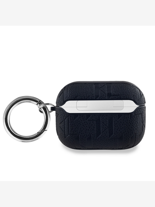 Karl Lagerfeld Custodia con teste di Karl e Choupette in PU in rilievo per AirPods Pro nero Karl Lagerfeld