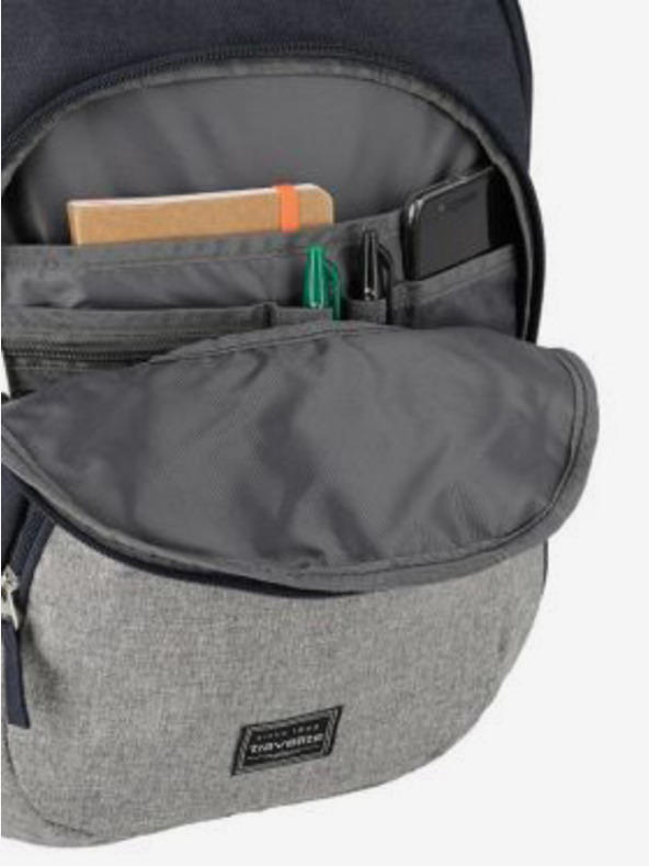 Travelite Zaino Travelite Basics Blu scuro Melange Navy/grigio