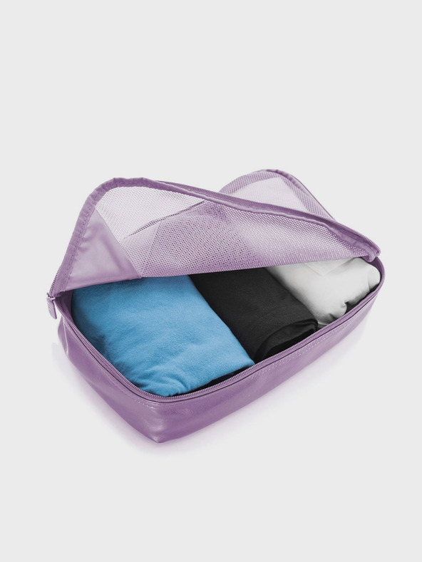 Heys Heys Metallic Packing Cube 5pc set di cinque borse da viaggio in viola chiaro