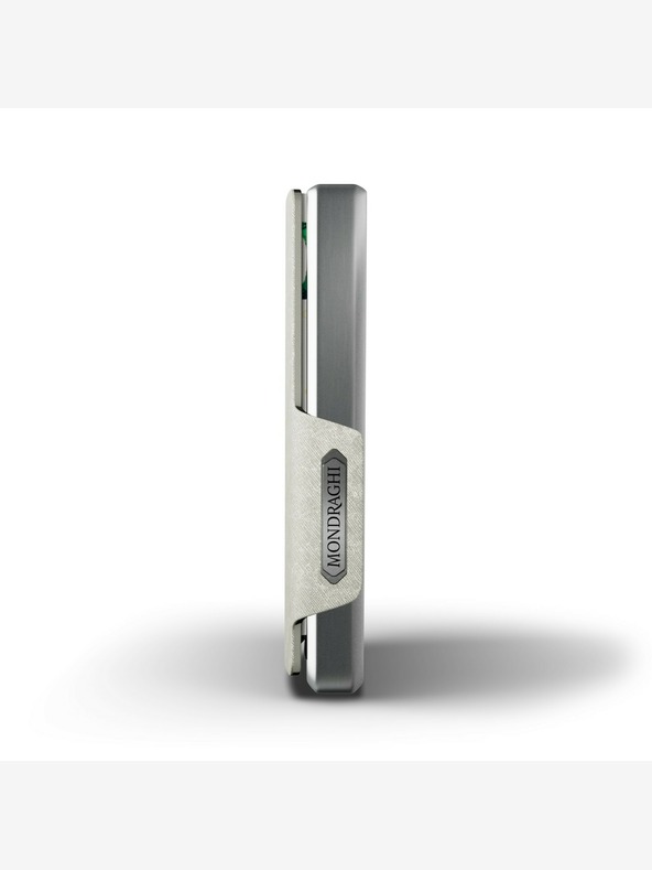 Mondraghi Portafoglio Mondraghi in pelle Saffiano argento