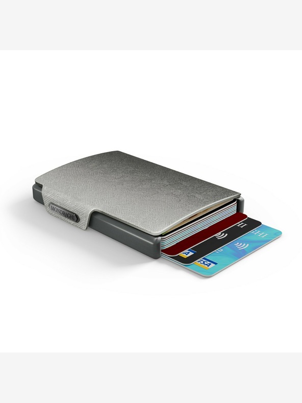 Mondraghi Portafoglio Mondraghi in pelle Saffiano argento