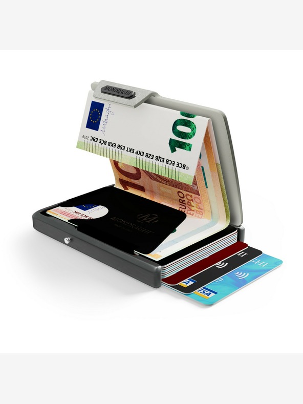 Mondraghi Portafoglio Mondraghi in pelle Saffiano argento