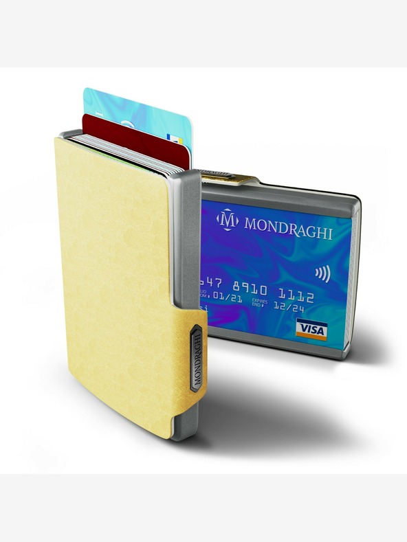 Mondraghi Portafoglio Mondraghi in pelle Saffiano oro