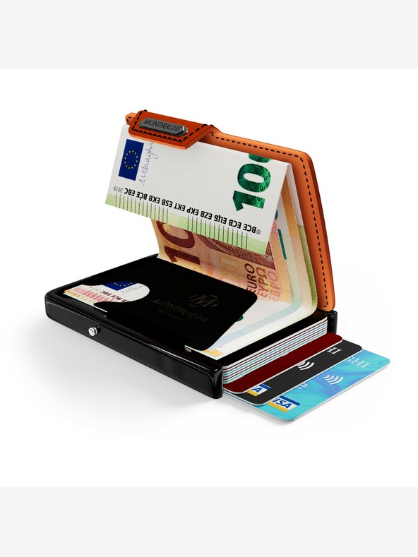 Mondraghi Portafoglio Mondraghi Racing in pelle arancione