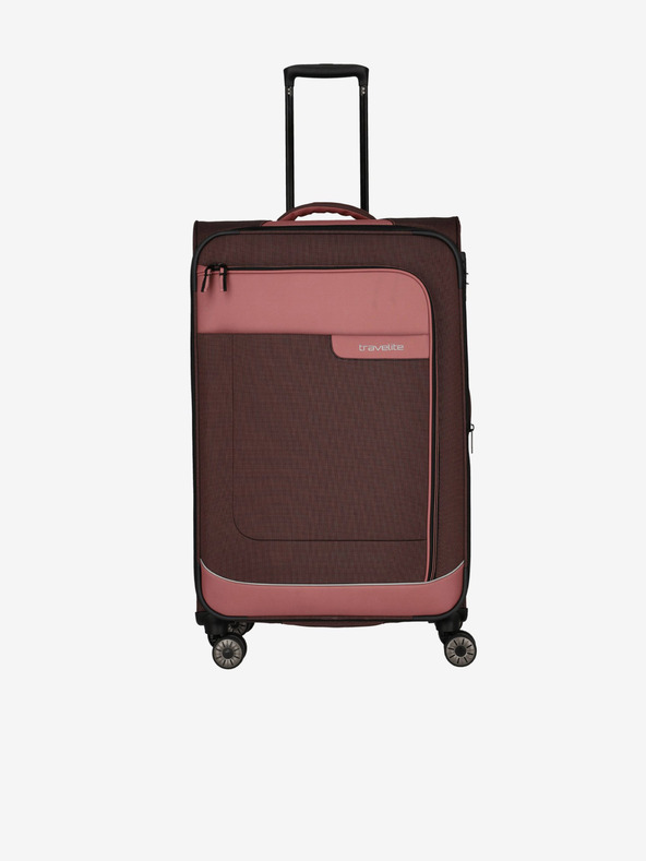 Travelite Valigia Travelite Viia 4w L rosa e marrone