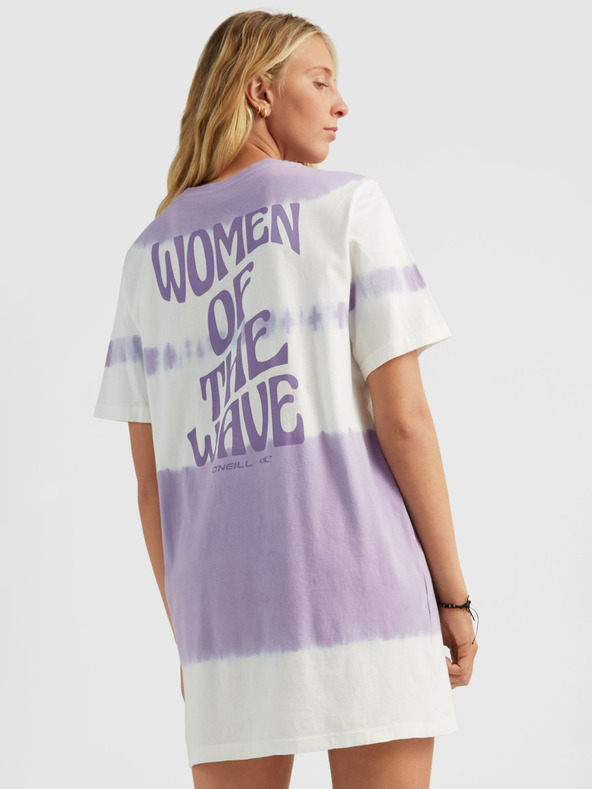 O'Neill Vestito O'Neill WOW T-SHIRT viola e bianco da donna a fantasia