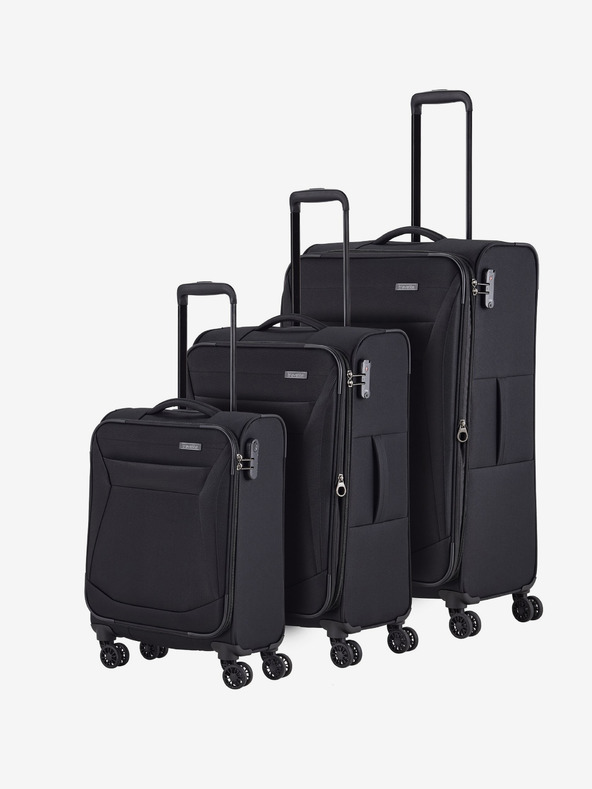 Travelite Set di tre valigie da viaggio Travelite Chios S,M,L Nero