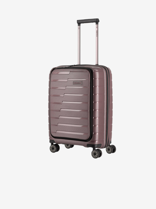 Travelite Travelite Air Base 4w S rosa Valigia da viaggio con tasca frontale