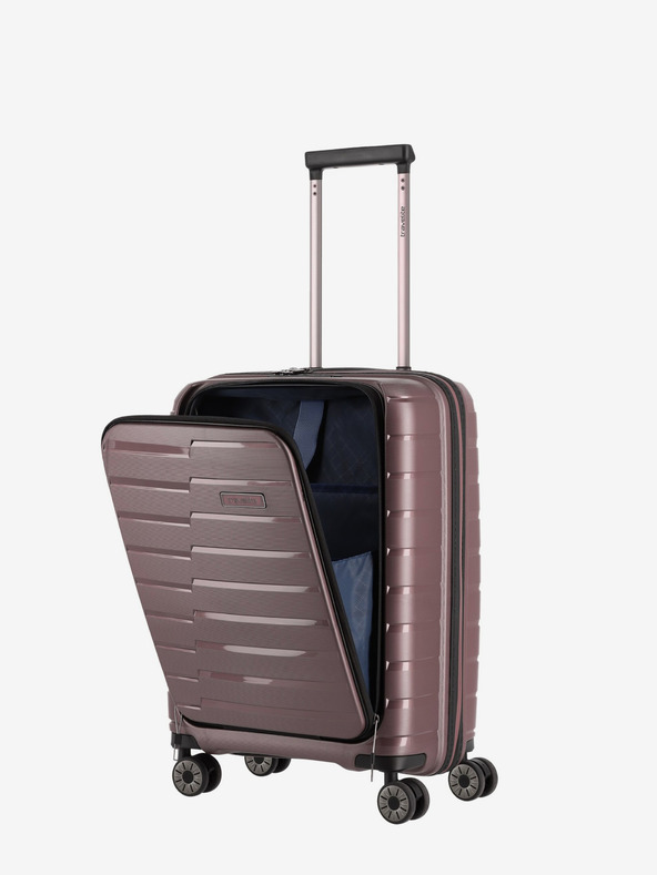 Travelite Travelite Air Base 4w S rosa Valigia da viaggio con tasca frontale