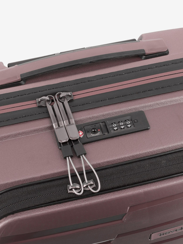 Travelite Travelite Air Base 4w S rosa Valigia da viaggio con tasca frontale