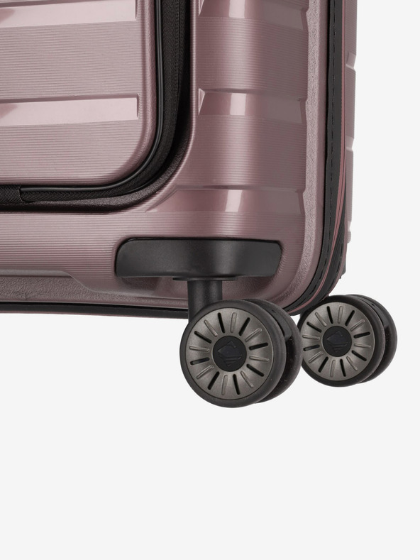 Travelite Travelite Air Base 4w S rosa Valigia da viaggio con tasca frontale