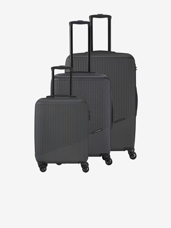 Travelite Set di tre valigie Travelite Bali grigio scuro S,M,L