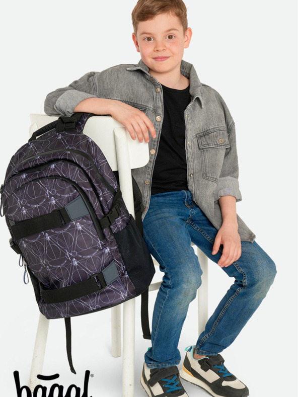 BAAGL  Set scuola nero - zaino, astuccio, borsa Baagl Skate Harry Potter Doni della Morte