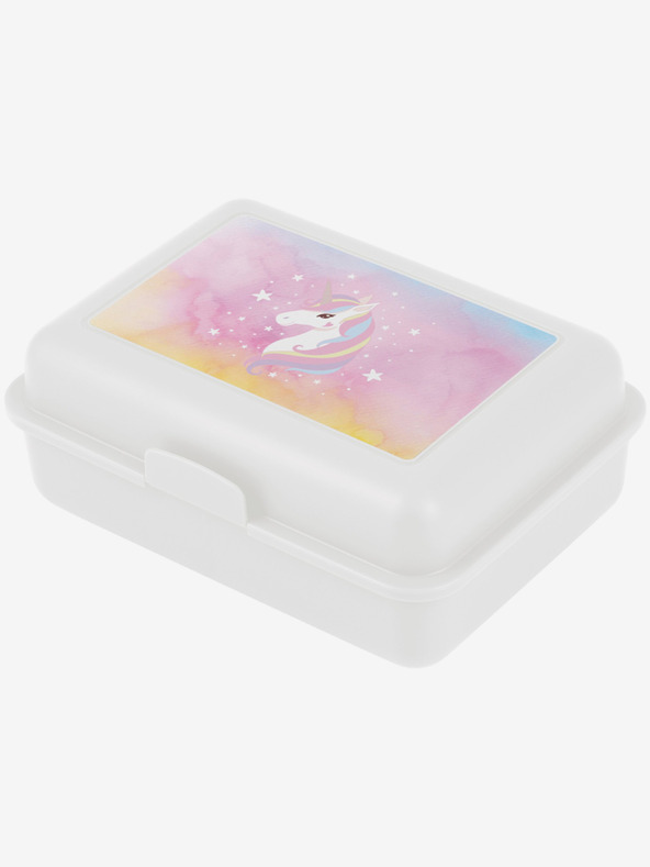 BAAGL  Scatola della merenda Baagl Rainbow Unicorn Bianco