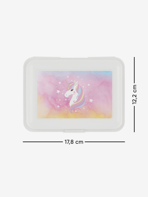 BAAGL  Scatola della merenda Baagl Rainbow Unicorn Bianco