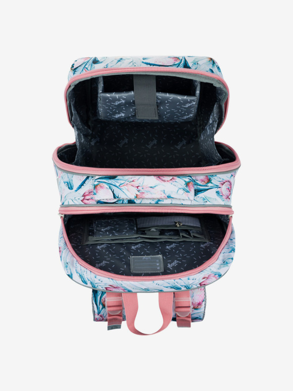 BAAGL  Zaino scuola bianco Baagl Shelly Raccoon