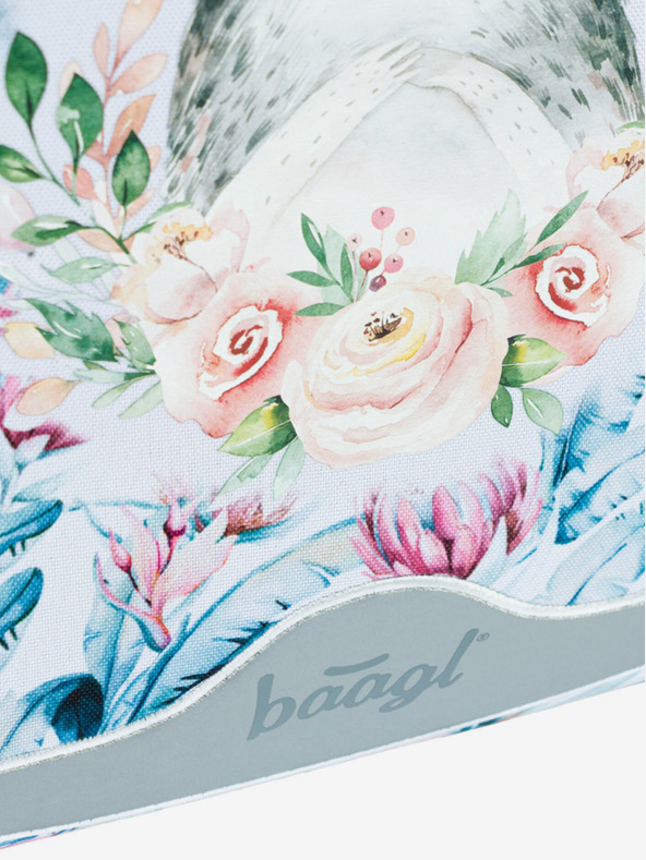 BAAGL  Zaino scuola bianco Baagl Shelly Raccoon