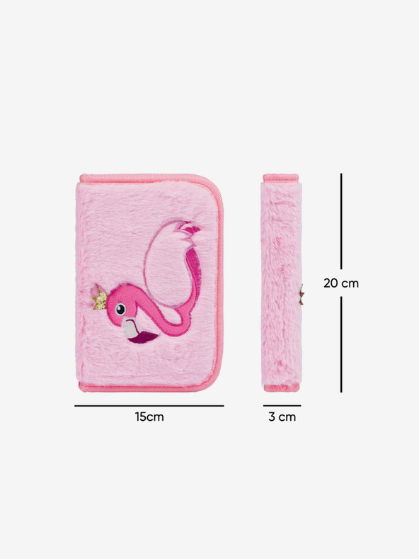 BAAGL  Astuccio per la scuola rosa a un piano Baagl Flamingo