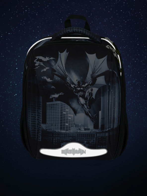 BAAGL  Set scuola nero - cartella, astuccio, borsa Baagl Shelly Batman Dark City