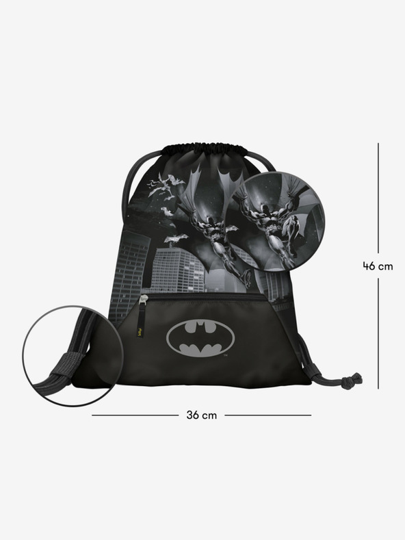BAAGL  Set scuola nero - cartella, astuccio, borsa Baagl Shelly Batman Dark City