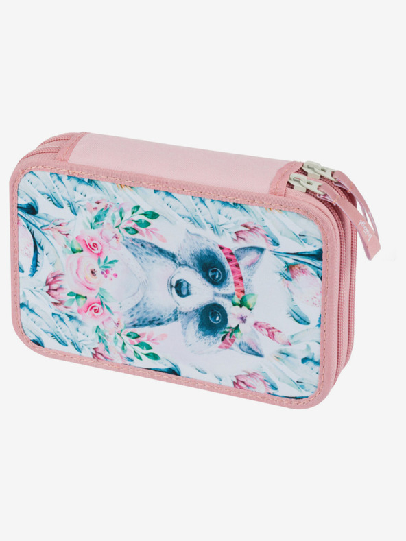 BAAGL  Set scolastico bianco: valigetta, astuccio, borsa Baagl Shelly Raccoon