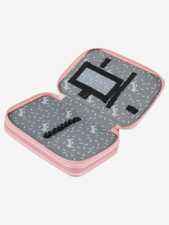 BAAGL  Set scolastico bianco: valigetta, astuccio, borsa Baagl Shelly Raccoon