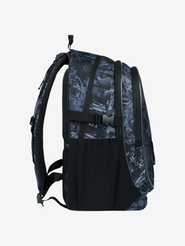 BAAGL  Set scuola grigio - zaino, astuccio, borsa Baagl Core Technic