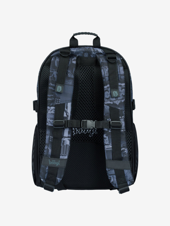 BAAGL  Set scuola grigio - zaino, astuccio, borsa Baagl Core Technic