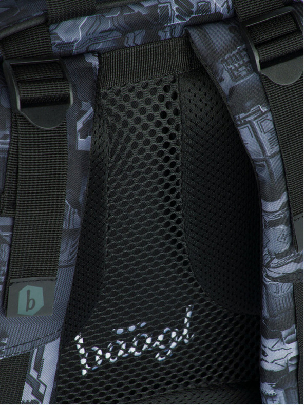 BAAGL  Set scuola grigio - zaino, astuccio, borsa Baagl Core Technic