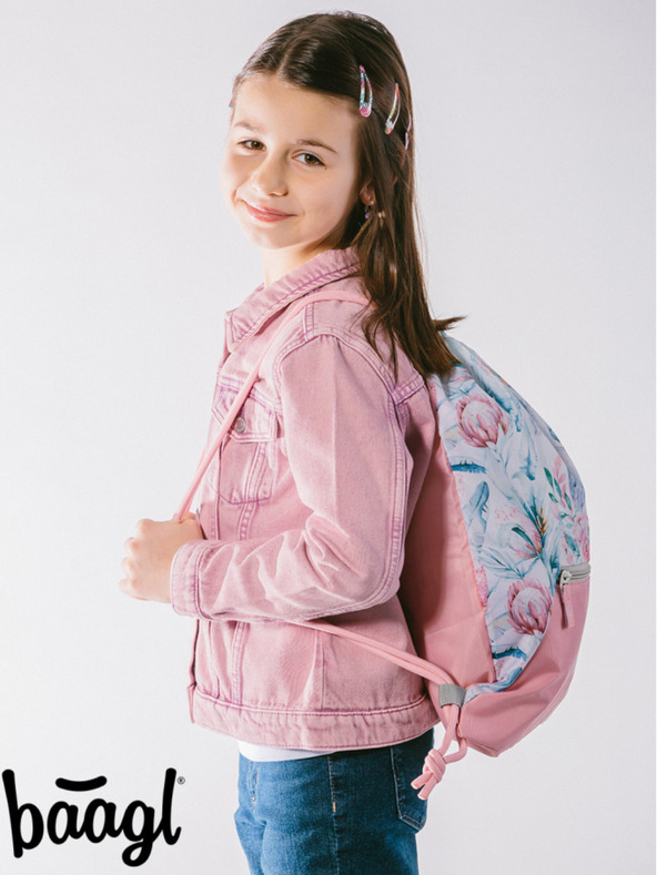 BAAGL  Borsa bianca con tasca Baagl Raccoon