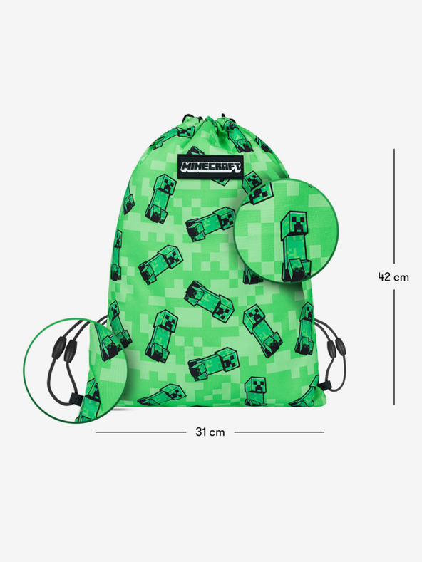 BAAGL  Set scuola verde - astuccio, borsa Baagl Minecraft 2 Creeper