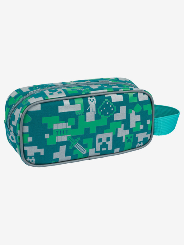 BAAGL  Set scuola verde - astuccio, borsa Baagl Minecraft 2 Silver Creeper