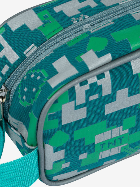 BAAGL  Set scuola verde - astuccio, borsa Baagl Minecraft 2 Silver Creeper