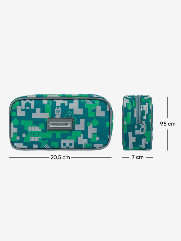 BAAGL  Set scuola verde - astuccio, borsa Baagl Minecraft 2 Silver Creeper