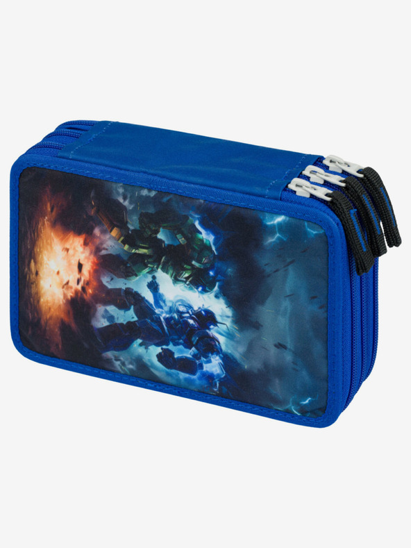 BAAGL  Astuccio scuola blu a 3 livelli Baagl Robots