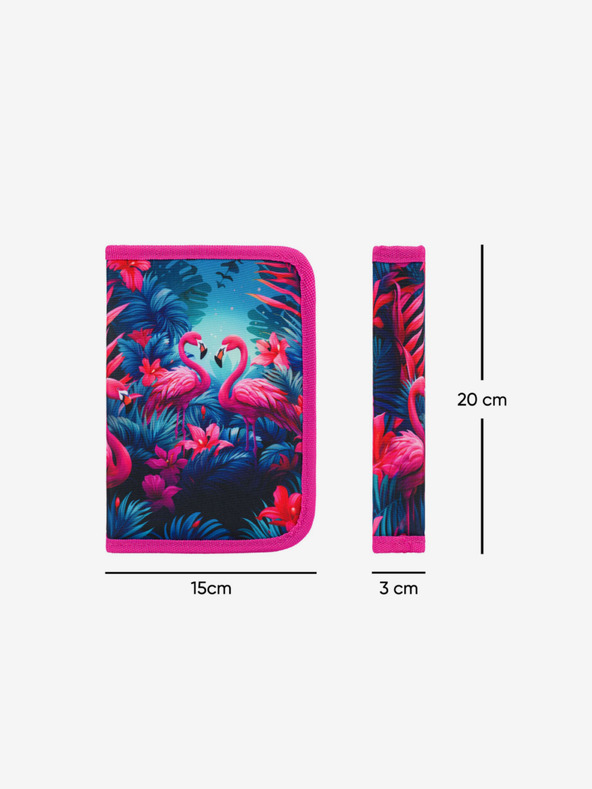 BAAGL  Astuccio rosa a un piano Baagl Flamingos