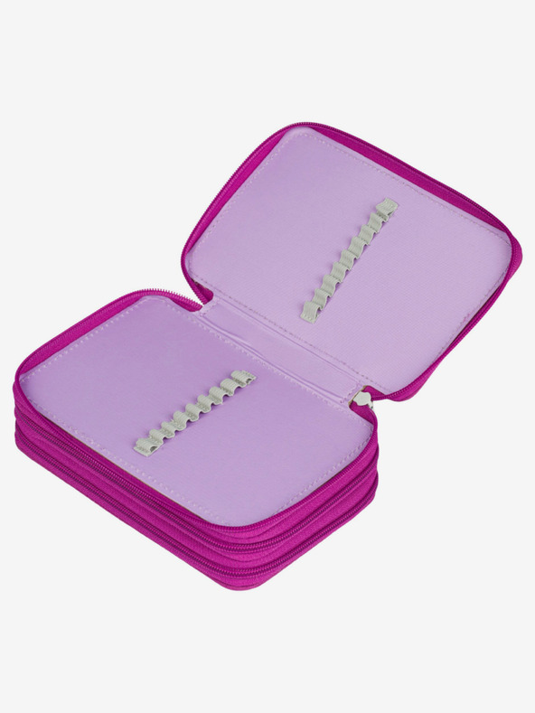 BAAGL  Astuccio per la scuola viola a tre livelli Baagl Unicorn Kingdom