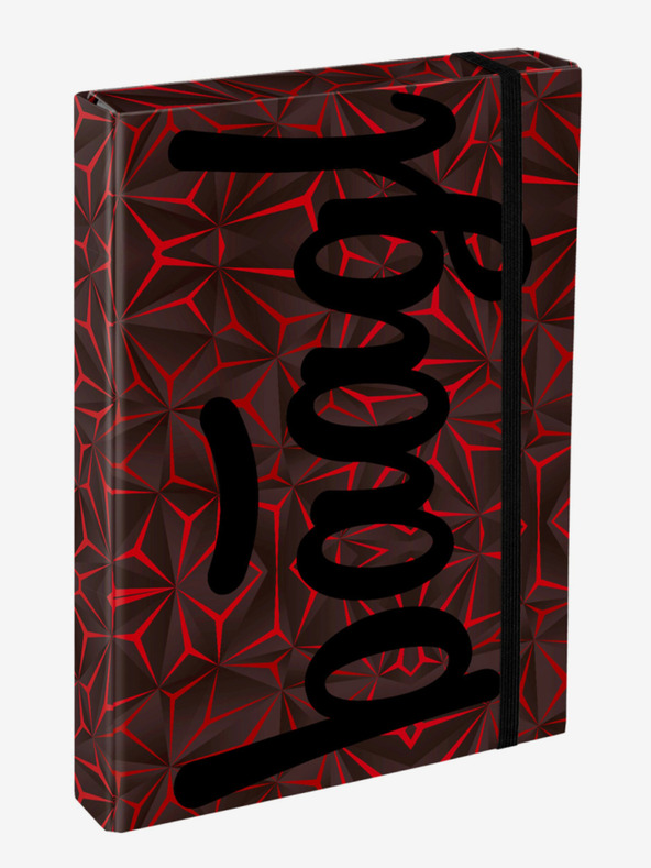 BAAGL  Copertine quaderni scuola nero A4 Baagl Jumbo Red Polygon