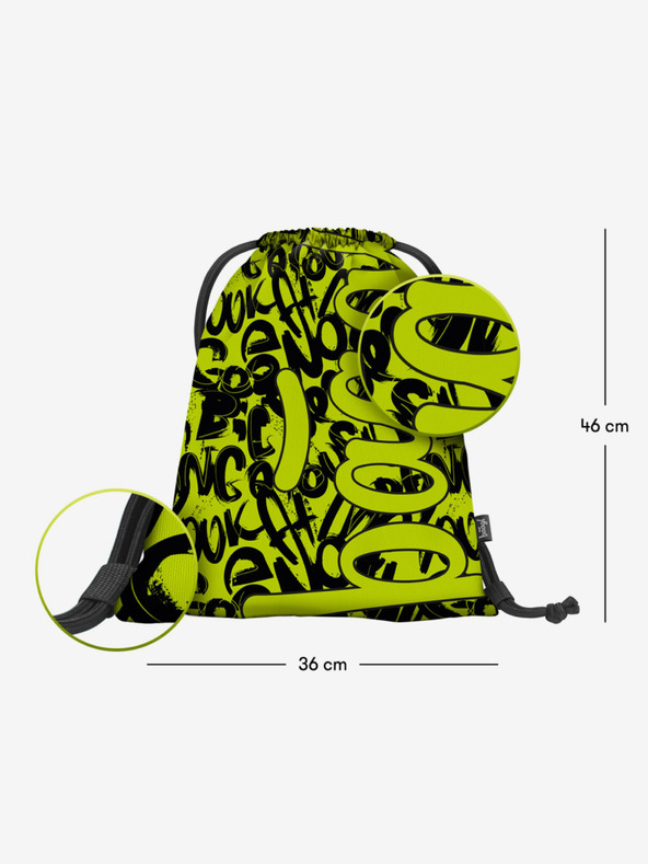 BAAGL  Borsa gialla e nera Baagl Lime