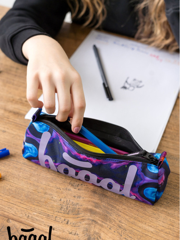 BAAGL  Astuccio per studenti viola Baagl Marble