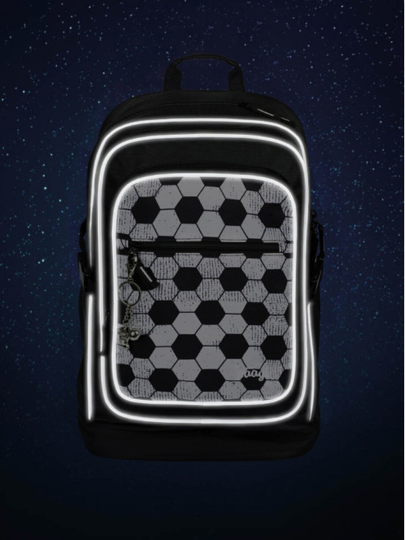 BAAGL  Zaino scuola nero Baagl Cubic Goal