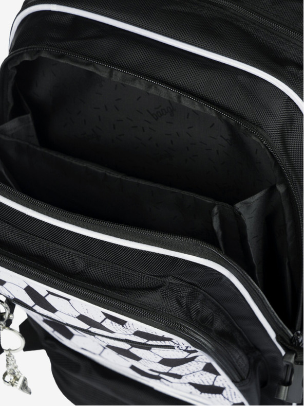 BAAGL  Zaino scuola nero Baagl Cubic Goal