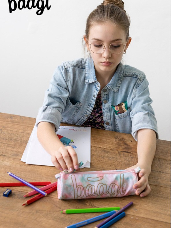 BAAGL  Astuccio per studenti rosa Baagl Sunset