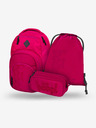 BAAGL  Set scuola rosso - zaino, astuccio, borsa Baagl Coolmate Ruby