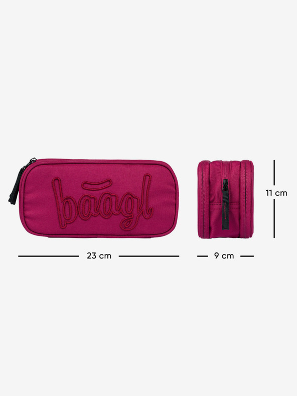 BAAGL  Set scuola rosso - zaino, astuccio, borsa Baagl Coolmate Ruby