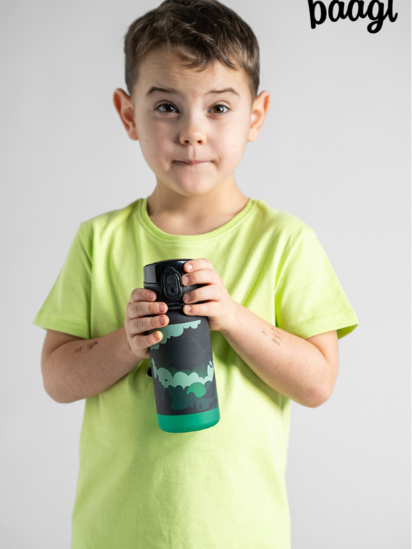 BAAGL  Biberon in tritan nero sfumato drago, 350 ml Baagl